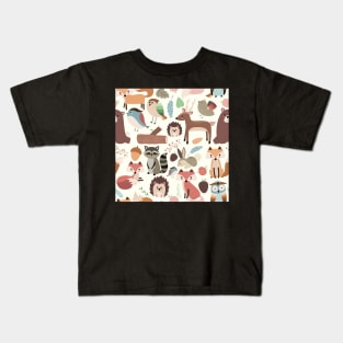 Woodland Animals Kids T-Shirt